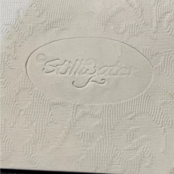 White Ceramic Tile with Embossed Design - Picture 4 of 4